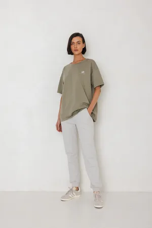 Flawless LEKKIE SPODNIE JOGGERS KAMIEŃ L