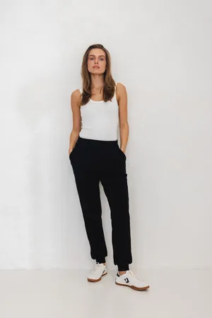 Flawless LEKKIE SPODNIE JOGGERS CZARNE XL