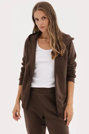 Flawless LEKKA BLUZA MOLLY CZEKOLADOWA L
