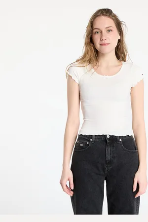 Tommy Hilfiger T-shirt Tommy Jeans Slim Scallop Rib Tee L