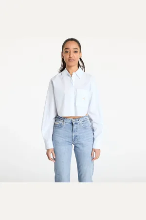 Calvin Klein Koszula Jeans Woven Label Cropped Shirt L