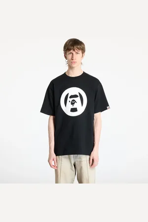 A Bathing Ape T-shirt Stencil Circle Ape Face Tee UNISEX L