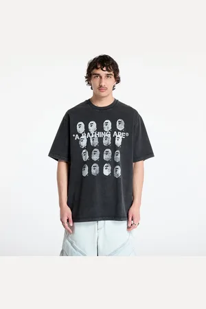 A Bathing Ape T-shirt Garment Dye Logo Relaxed Fit Tee UNISEX L
