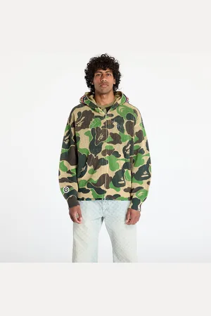 A Bathing Ape Sweter Abc Camo Crochet Relaxed Fit Shark Full Zip Hoodie UNISEX L