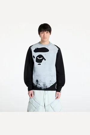 A Bathing Ape Bluza Ape Head Over Print Crewneck Sweat M L