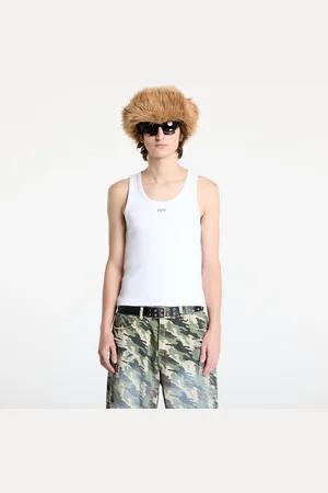 OFF-WHITE Top na ramiączkach Off Stamp Rib Tanktop / L