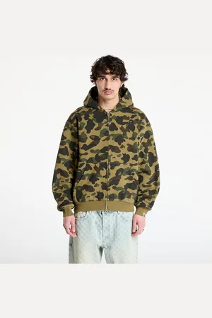 A Bathing Ape Bluza 1St Camo Heavy Wash Cropped Fit Zip Hoodie UNISEX L