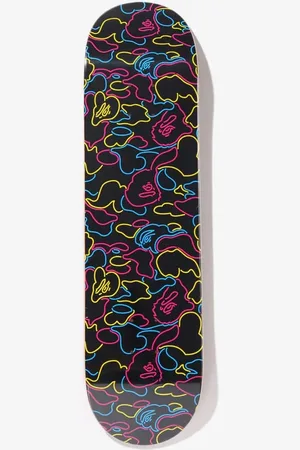 A Bathing Ape Neon Camo Skateboard Universal