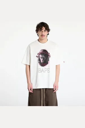A Bathing Ape T-shirt Garment Dye Rhinestone Ape Head Relaxed Fit Tee UNISEX L