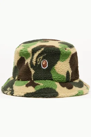 A Bathing Ape Abc Camo Boa Fleece Bucket Hat M L
