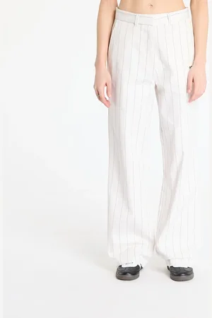 adidas Spodnie adidas Pinstripe Twill Loose Pants / / Night Indigo 34