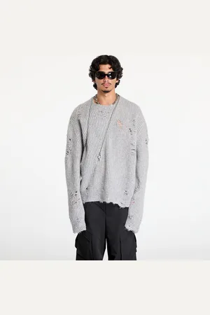 HELIOT EMIL Sweter Convex Distressed Knit UNISEX S