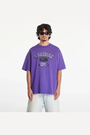 A Bathing Ape T-shirt Garment Dye Rhinestone Logo Relaxed Fit Short Sleeve Tee L