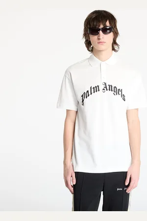 Palm Angels T-shirt Curved Logo Shortsleeve Polo T-Shirt / L