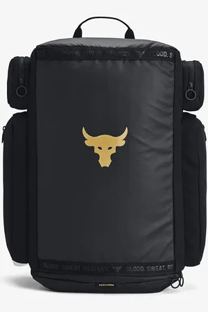Under Armour Project Rock Duffle Backpack / / Metallic Gold 39 l
