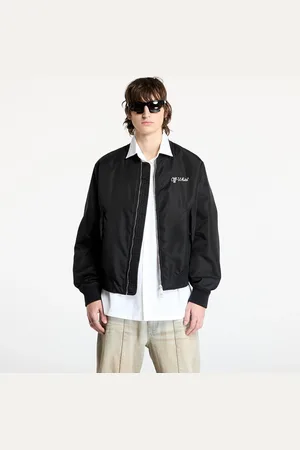 OFF-WHITE Bomber Script Nyl Varsity Bomber / L