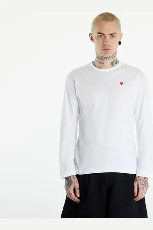 Comme des Garçons T-shirt Long Sleeve Small Red Emblem T-Shirt UNISEX L
