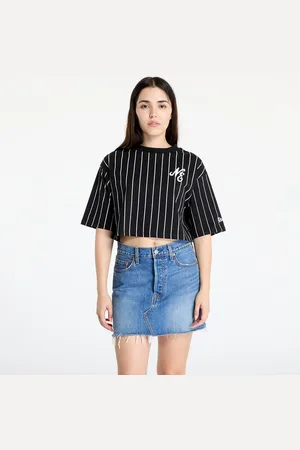 New Era T-shirt Pinstripe Crop Tee / L