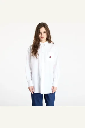 Tommy Hilfiger Koszula Tommy Jeans Oversized Badge Oxford Shirt L
