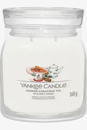 Yankee Candle Signature Medium Jar 2 Wicks London Christmas Tea Universal