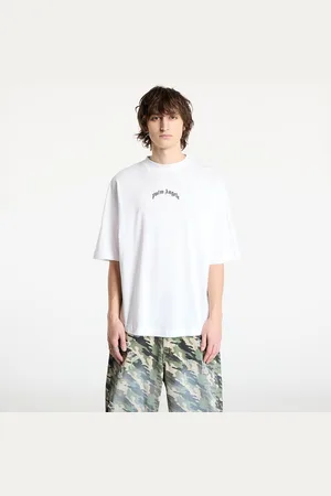 Palm Angels T-shirt Back Curved Logo Oversized Tee / L