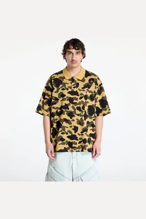 A Bathing Ape T-shirt 1St Camo Jacquard Relaxed Fit Polo Shirt UNISEX L