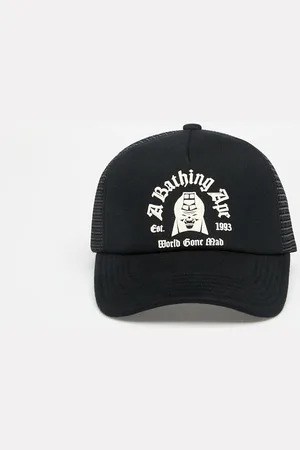 A Bathing Ape Czapka Logo Cotton Panel Mesh Cap Universal