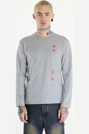 Comme des Garçons T-shirt Long Sleeve Logo Print T-Shirt UNISEX L