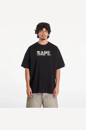 A Bathing Ape T-shirt Rhinestone Logo Relaxed Fit Short Sleeve Tee L