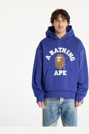 A Bathing Ape Bluza College Puffy Relaxed Fit Pullover Hoodie M L