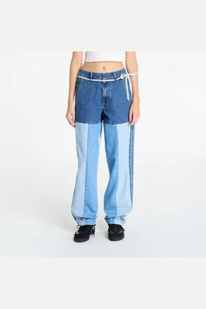 adidas Jeansy adidas x KSENIASCHNAIDER Patchwork Straight Leg Jeans / / Light Denim 24