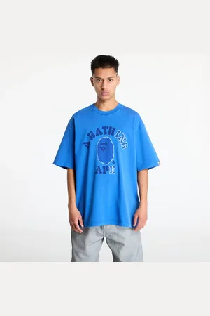 A Bathing Ape T-shirt Garment Dye College Relaxed Fit Tee L
