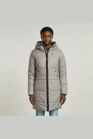 G-Star Whistler Hooded Quilted Slim Long Coat
