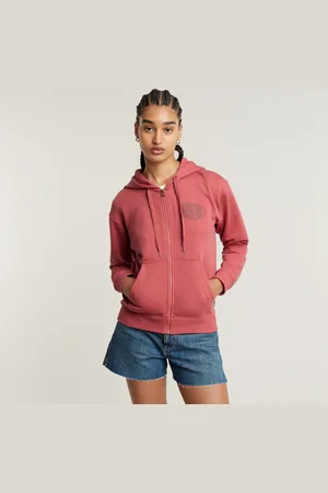 G-Star Chest Graphic Hooded Zip Thru Sweater