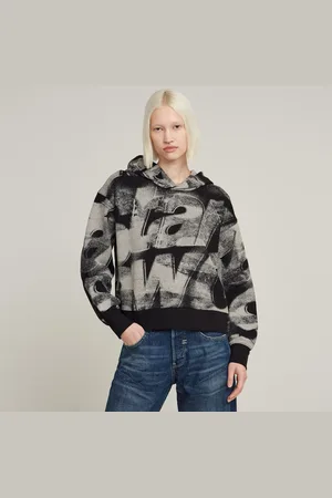 G-Star Sprayed Letters Loose Hooded Sweater