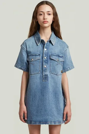 G-Star Girls Dress Shirt Collar Denim