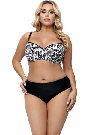 Gaia LORIN Czarno biały strój kąpielowy z kolekcji Plus Size L2334 70D/S