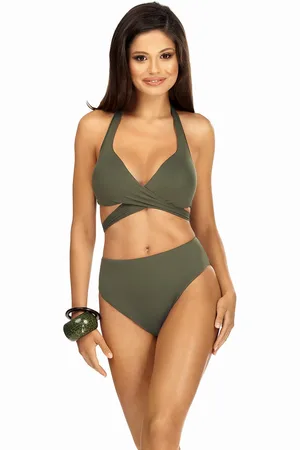 Gaia LORIN Dwuczęściowy kostium kąpielowy w kolorze khaki L2420 80B/L