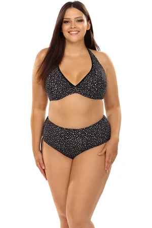 Gaia LORIN Czarny dwuczęściowy strój kąpielowy Plus Size L3103 80C/L