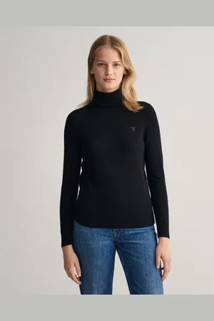 GANT Damski Lekki Sweter z Wełny Jagnięcej z Luźnym Golfem