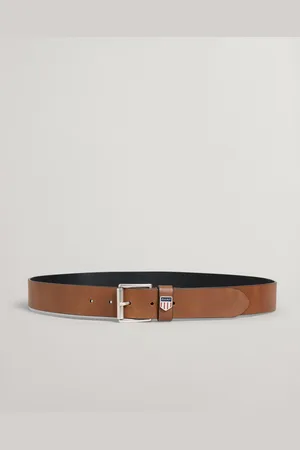 GANT Męski Pasek Skórzany z Motywem Retro Shield
