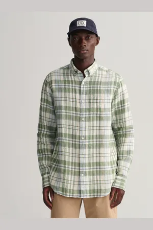 GANT Lniana Koszula Madras Regular Fit