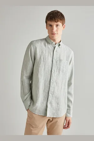 GANT Lniana Koszula W Paski Regular Fit
