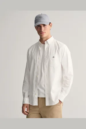 GANT Koszula z Bawełny I Lnu Regular Fit