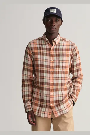 GANT Lniana Koszula Madras Regular Fit