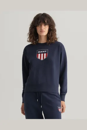 GANT Damska Bluza z Okrągłym Dekoltem Retro Shield