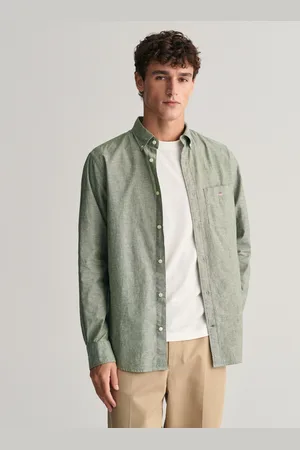 GANT Koszula z Bawełny I Lnu Regular Fit