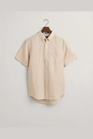 GANT Lniana Koszula z Krótkim Rękawem Regular Fit