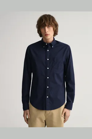 GANT Męska Koszula z Diagonalu Regular Fit