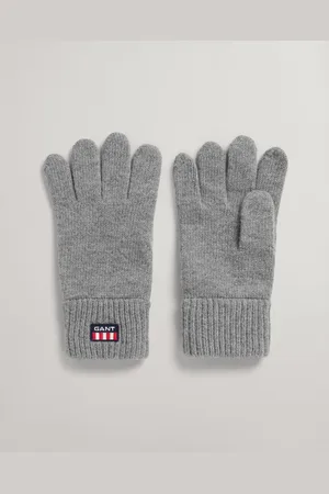 GANT Rękawiczki Dziane z Motywem Retro Shield